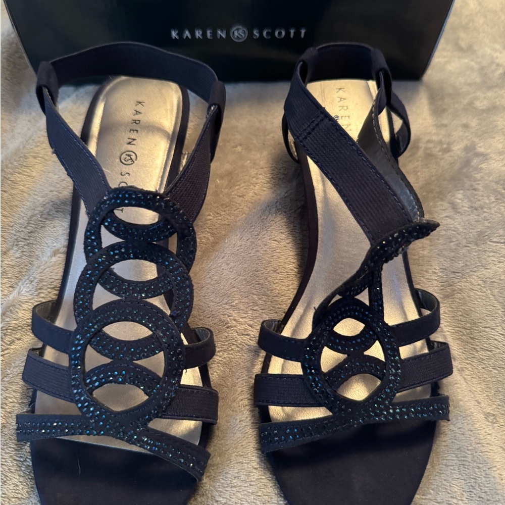 Karen Scott Women's Blue Sandals